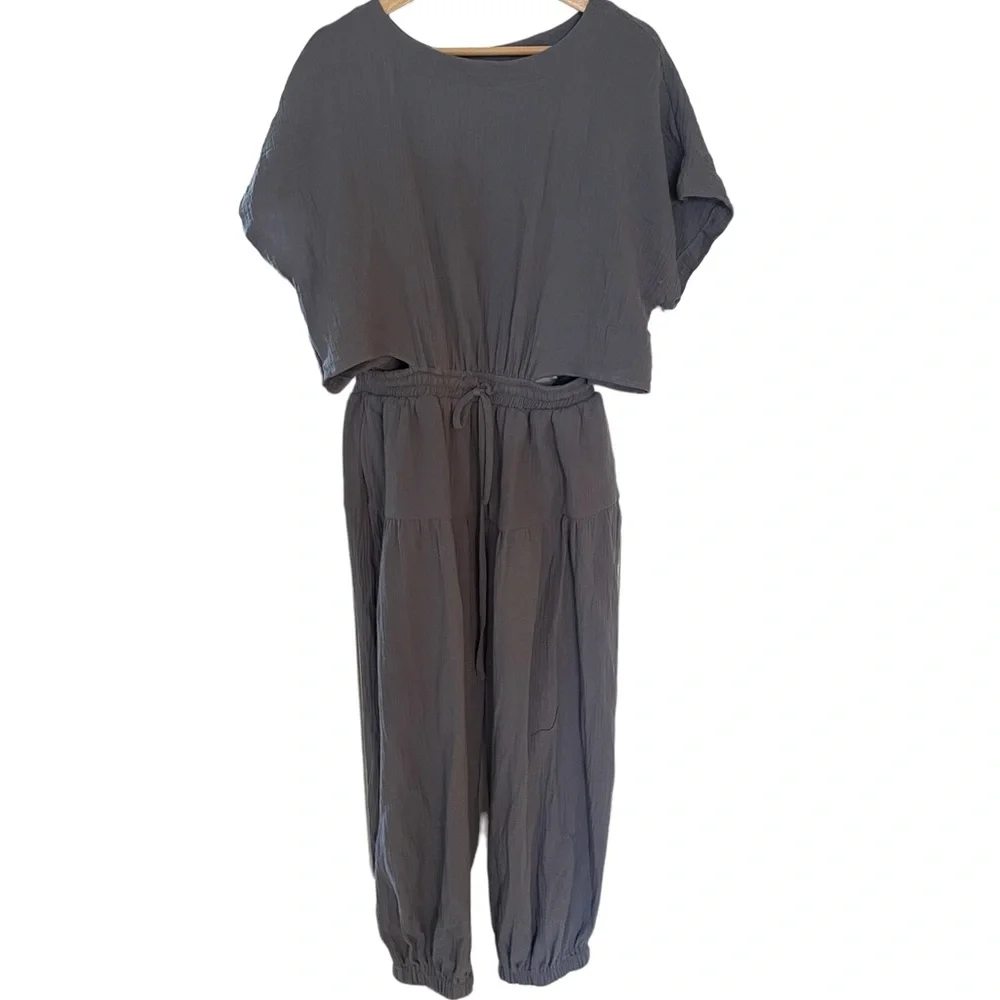 NWOT blue jumpsuit - Picture 2 of 5